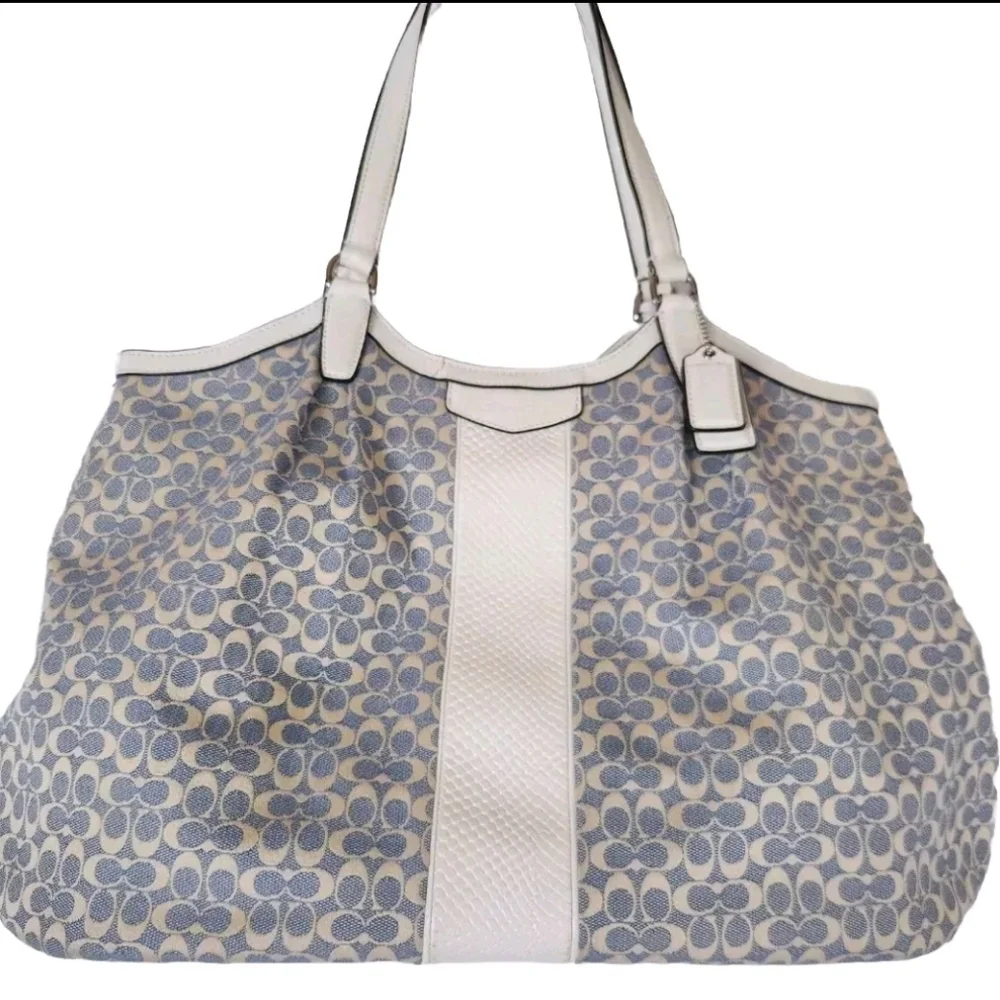 COACH SIGNATURE STRIPE JACQUARD SHOULDER BAG $348 - Picture 2 of 11